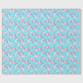 Cute Roze Axolotl Wrapping Paper Cadeaupapier (Vlak)