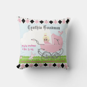 Cute roze Baby Girl Carriage Kussen