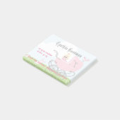 Cute roze Baby Girl Carriage Post-it® Notes (Schuin)