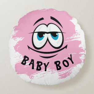 Cute Roze Baby Jongen Worp Kussen