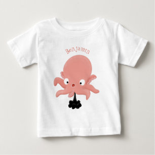 Cute roze baby octopus cartoon humor