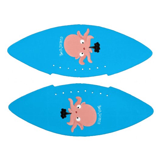 Cute roze baby octopus cartoon humor american football (Panelen)