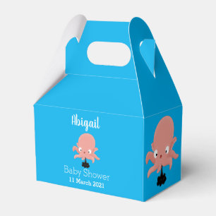Cute roze baby octopus cartoon humor bedankdoosjes