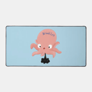 Cute roze baby octopus cartoon humor bureaumat