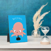 Cute roze baby octopus cartoon humor fotoplaat (Zijkant)