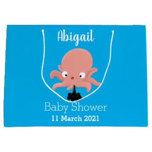 Cute roze baby octopus cartoon humor groot cadeauzakje