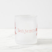 Cute roze baby octopus cartoon humor matglas koffiemok (Center)