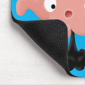 Cute roze baby octopus cartoon humor muismat (Hoek)