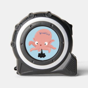 Cute roze baby octopus cartoon humor rolmaat