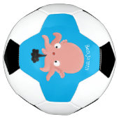 Cute roze baby octopus cartoon humor voetbal (Gedraaid)