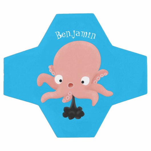 Cute roze baby octopus cartoon humor voetbal (Enkel)