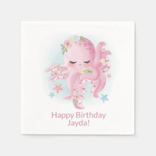 Cute roze Baby octopus Servet