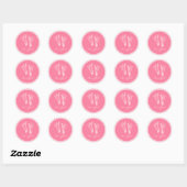 Cute roze Baby Voetafdrukken zijn een meisje Baby  Ronde Sticker (Vel)
