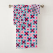 Cute roze badhanddoek met sterrenpatroon bad handdoek (Insitu)