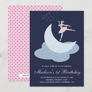 Cute Roze Balletmeisje Ballerina Verjaardagsfeestj Kaart