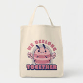 Cute roze bee canvas tas design (Voorkant)