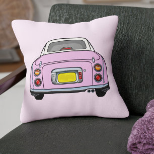 Cute roze beeldauto kussen