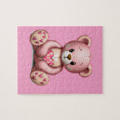 Cute Roze Beer Legpuzzel (Horizontaal)