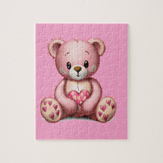 Cute Roze Beer Legpuzzel (Verticaal)