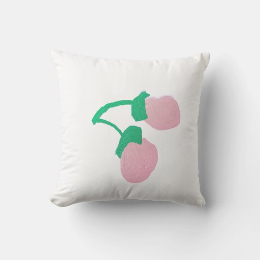 Cute Roze Bessen Worp Kussen Cushion (Voorkant)