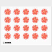 Cute Roze Bloem Bedankt Sticker (Vel)