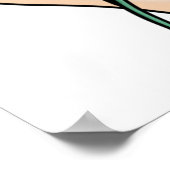  Cute roze bloem en aangepaste Love quote Poster (Hoek)