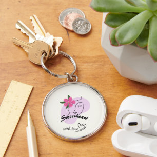 Cute Roze Bloem Meisje Cadeau– Sleutelhanger