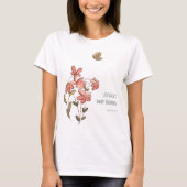 Cute Roze Bloem Vlinder Baby Shower  T-shirt (Voorkant)