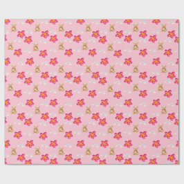 ​Cute Roze Bloemige Ster Patroon Inpakpapier | Ae