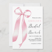 Cute Roze Boog Brunch Bruidsfeest Kaart (Voorkant)