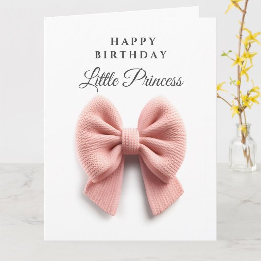 Cute roze boog kaart (Gele Bloem)