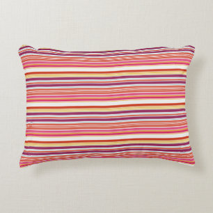 Cute roze bruine strepen accent kussen