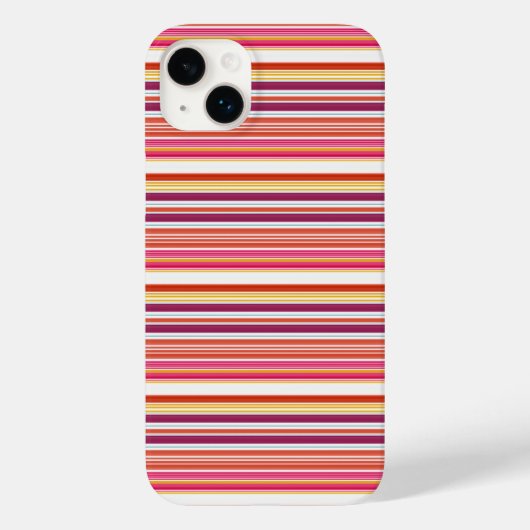 Cute roze bruine strepen Case-Mate iPhone case (Achterkant)