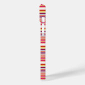 Cute roze bruine strepen Case-Mate iPhone case (Achterkant / Links)