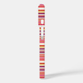 Cute roze bruine strepen Case-Mate iPhone case (Achterkant / Links)