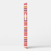 Cute roze bruine strepen Case-Mate iPhone case (Achterkant / Rechts)