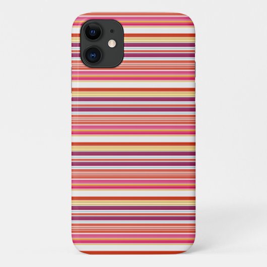 Cute roze bruine strepen Case-Mate iPhone case (Achterkant)