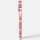 Cute roze bruine strepen Case-Mate iPhone case (Achterkant / Links)