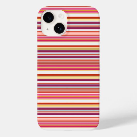 Cute roze bruine strepen Case-Mate iPhone case (Achterkant)
