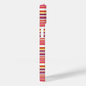 Cute roze bruine strepen Case-Mate iPhone case (Achterkant / Rechts)