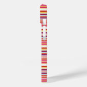 Cute roze bruine strepen Case-Mate iPhone case (Achterkant / Links)