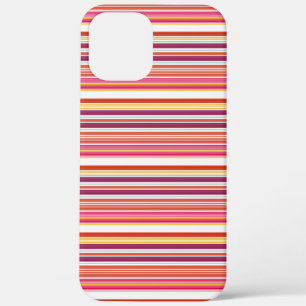 Cute roze bruine strepen Case-Mate iPhone case
