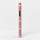Cute roze bruine strepen Case-Mate iPhone case (Achterkant/rechts)