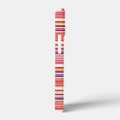 Cute roze bruine strepen Case-Mate iPhone case (Achterkant / Rechts)