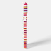 Cute roze bruine strepen Case-Mate iPhone case (Achterkant / Rechts)