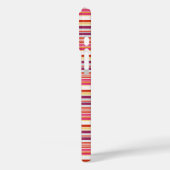 Cute roze bruine strepen Case-Mate iPhone case (Achterkant / Links)
