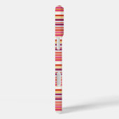 Cute roze bruine strepen Case-Mate iPhone case (Achterkant / Rechts)