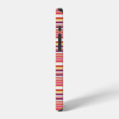 Cute roze bruine strepen iPhone hoesje (Linkerkant)
