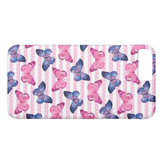 Cute roze Butterflies Case-Mate iPhone Case (Achterkant (Horizontaal))