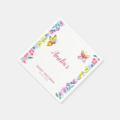 Cute roze Butterfly Spring Baby shower Servet (Hoek)
